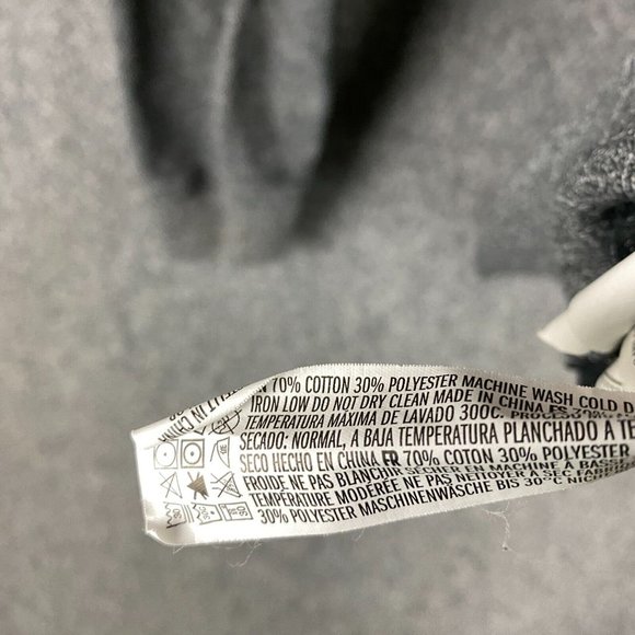 21 Men Hoodie Men's XS Full Zip Gray Cotton Blend Drawstring Extra Small - Picture 6 of 11